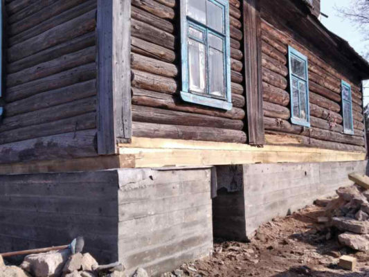 Замена фундамента дома